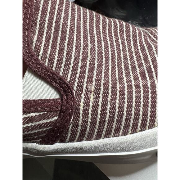 Converse Jack Purcell Burgundy Striped Slip On Mens 9 Sneaker Skate Shoes Casual - Picture 11 of 11